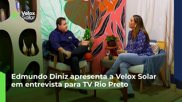 Edmundo Diniz apresenta a Velox Solar em entrevista para a TV Rio Preto