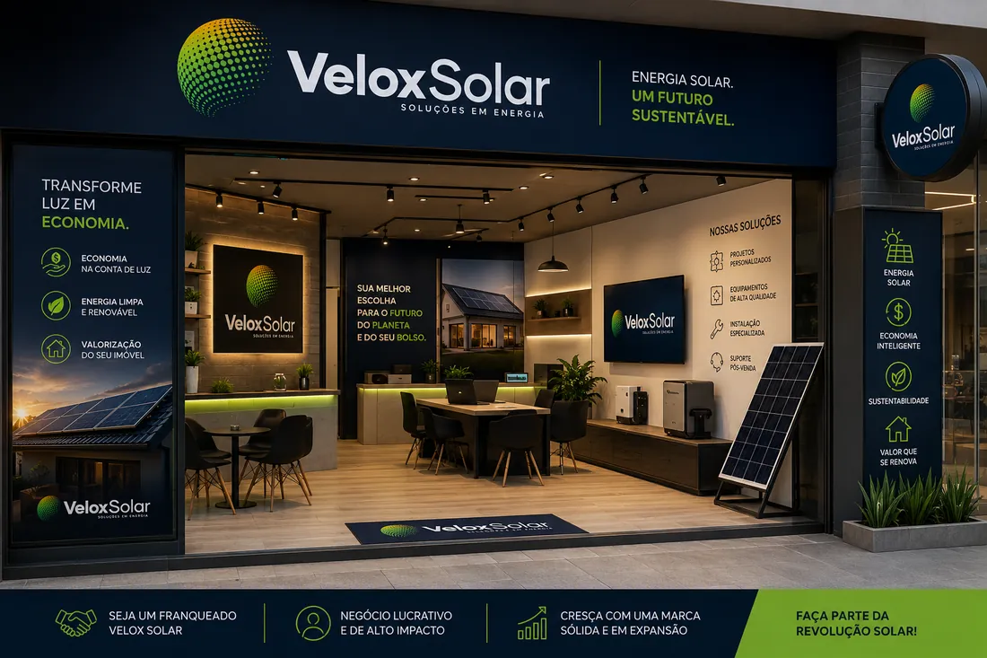 Franquia Velox Solar modelo Loja Física